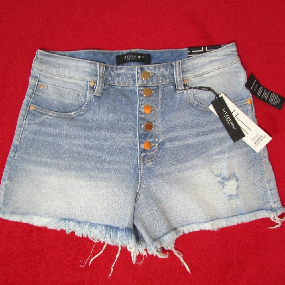 Liverpool Light Blue Denim Jean Shorts